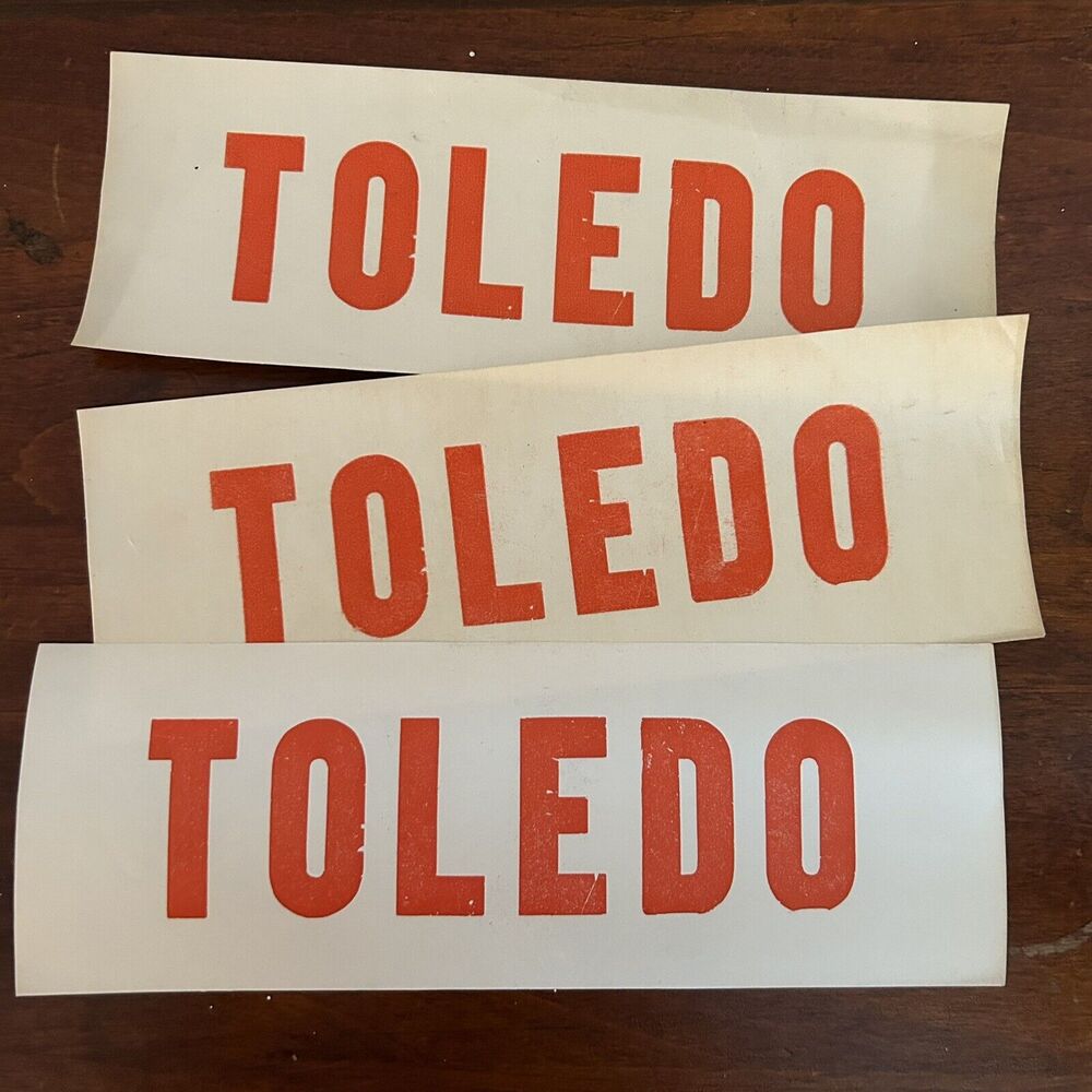 3x Toledo White And Red Ephemera Vintage 8.5” X 3”